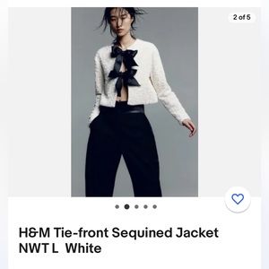 Most coveted H and M jacket!!This is a size small. Never worn, new with tags!!!